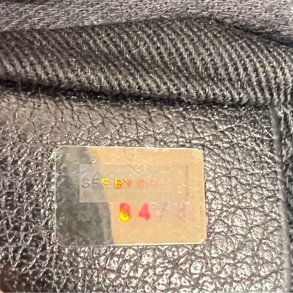 See by Chloé Textured Leather Metallic Clutch Shoulder Envelope Bag - Picture 14 of 15